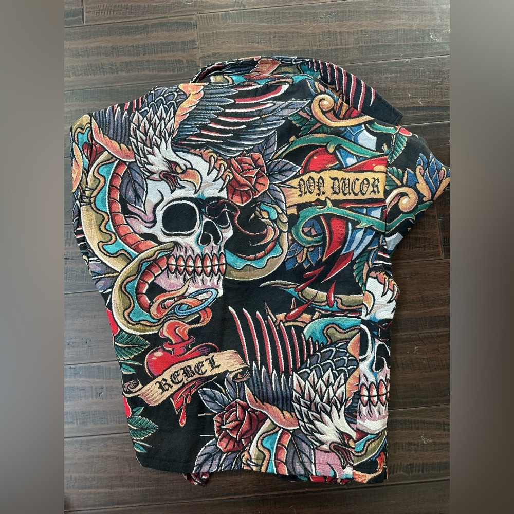 Rebels Vengence Skull Pattern Jacket - image 5